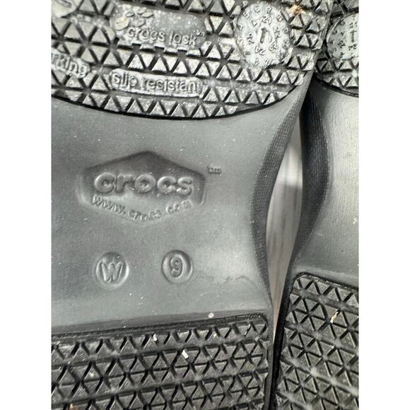 Crocs Dual Comfort  Lock Slip-Resistant Clog Women's 9 Black Work Shoe Comfort‎ - Picture 8 of 8